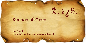 Kochan Áron névjegykártya